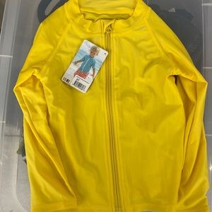 Yellow 5T SwimZip swim shirt